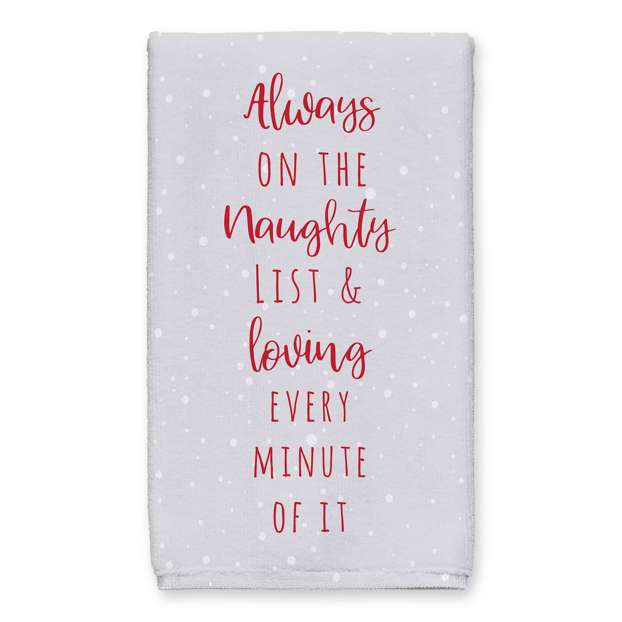 Always On Naughty List Tea Towels - Set of 2